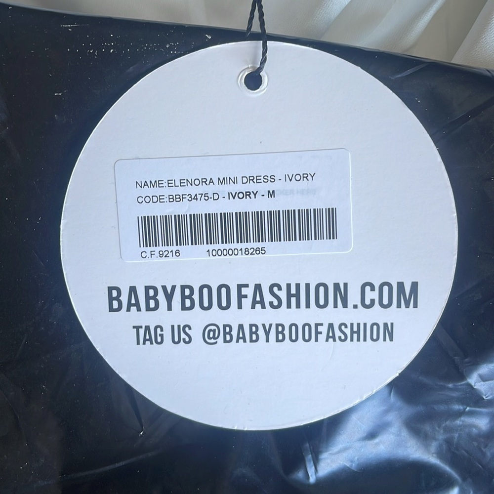 White Babyboo Mimi dress with bow. - Picture 5 of 5